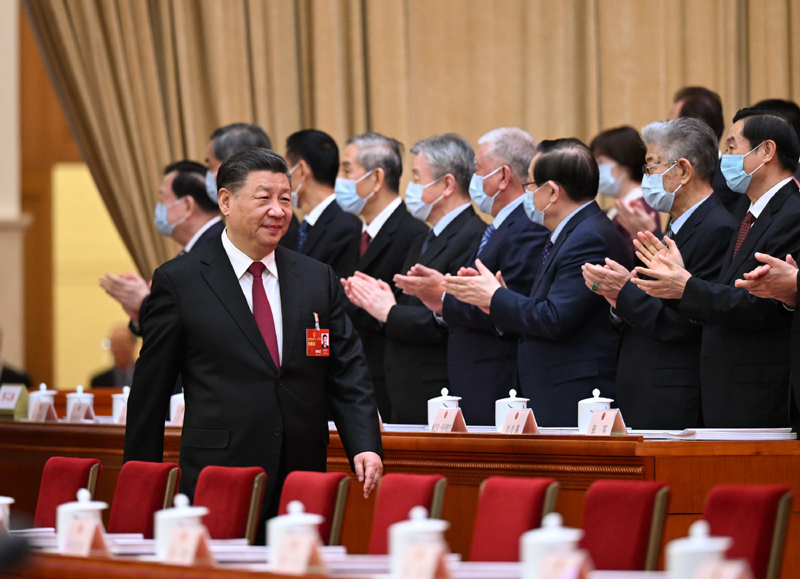 3月5日，第十四屆全國人民代表大會(huì)第一次會(huì)議在北京人民大會(huì)堂開幕。這是習(xí)近平步入會(huì)場。.jpg