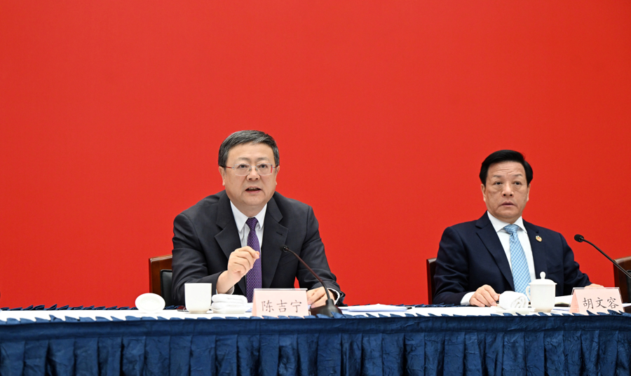 昨天，市委書記陳吉寧參加市政協(xié)十四屆三次會議專題會議。 陳正寶 攝  .jpg