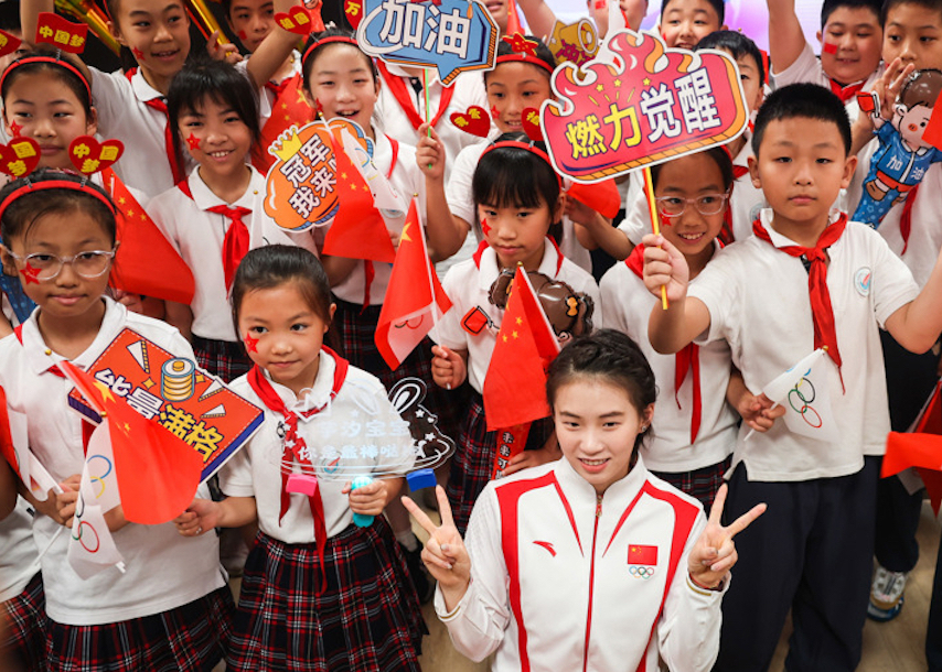 回到“金牌搖籃”光啟小學(xué) 陳芋汐分享奧運(yùn)感悟：為國爭光的夢(mèng)想讓我選擇堅(jiān)持