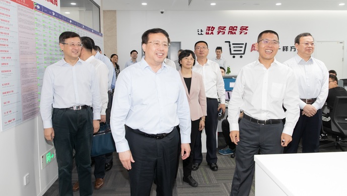 2020年7月2日，市委副書記、代市長龔正調(diào)研“一網(wǎng)通辦”“一網(wǎng)統(tǒng)管”工作。
