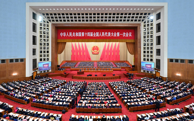 3月5日，第十四屆全國人民代表大會(huì)第一次會(huì)議在北京人民大會(huì)堂開幕。.jpg